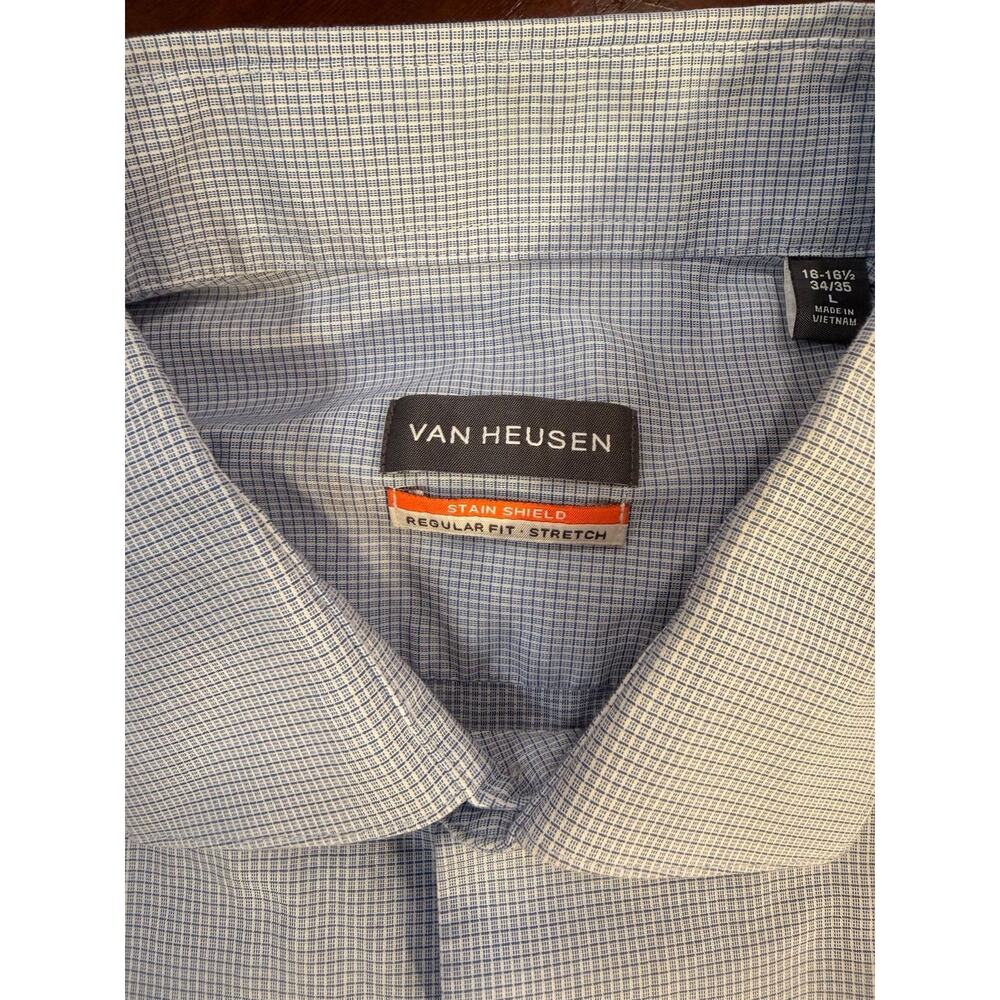 Van Heusen Regular Fit Stretch Dress Shirt Mens Large 16-16.5 Long Sleeves - Picture 11 of 11